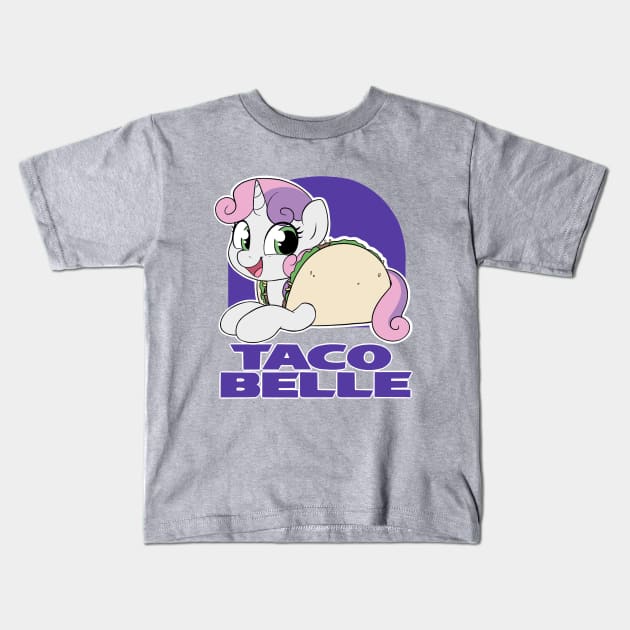 Taco Belle Kids T-Shirt by moozua